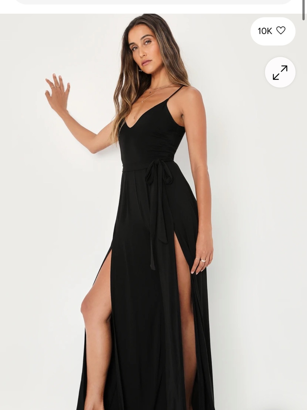 Just Breath Black Sleeveless Slit Leg Jumpsuit